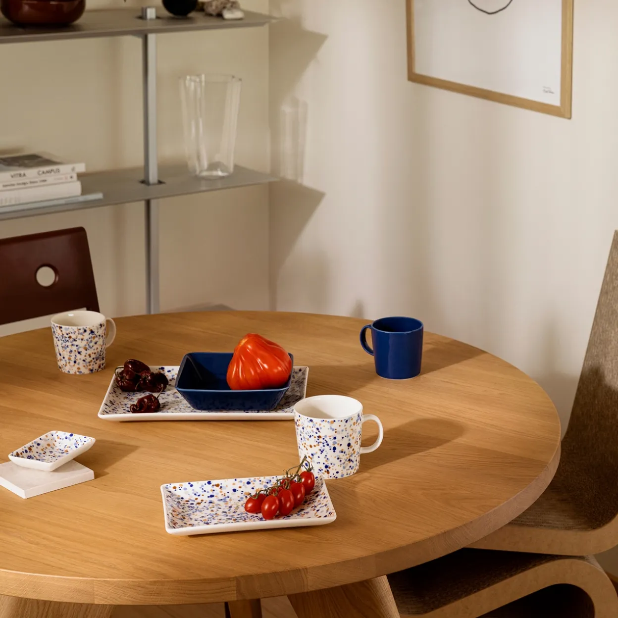 A4 tallrik 21x29cm Helle blå-brun