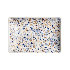 A5 tallrik 15x21cm Helle blå-brun