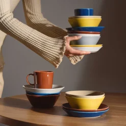 Djup tallrik 21cm vintage blå