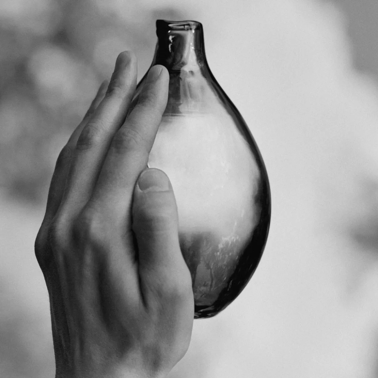 Fågelflaska rund 108x164mm mossgrön