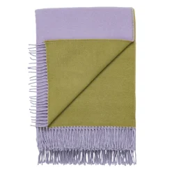 Filt 130x180cm lila-oliv