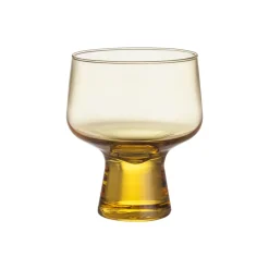 Glas på fot 29cl eldgul 2-pack