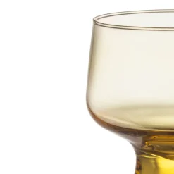 Glas på fot 29cl eldgul 2-pack