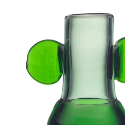 Glaskonst vas 250mm grön-ljusgrön