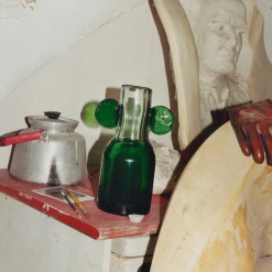 Glaskonst vas 250mm grön-ljusgrön