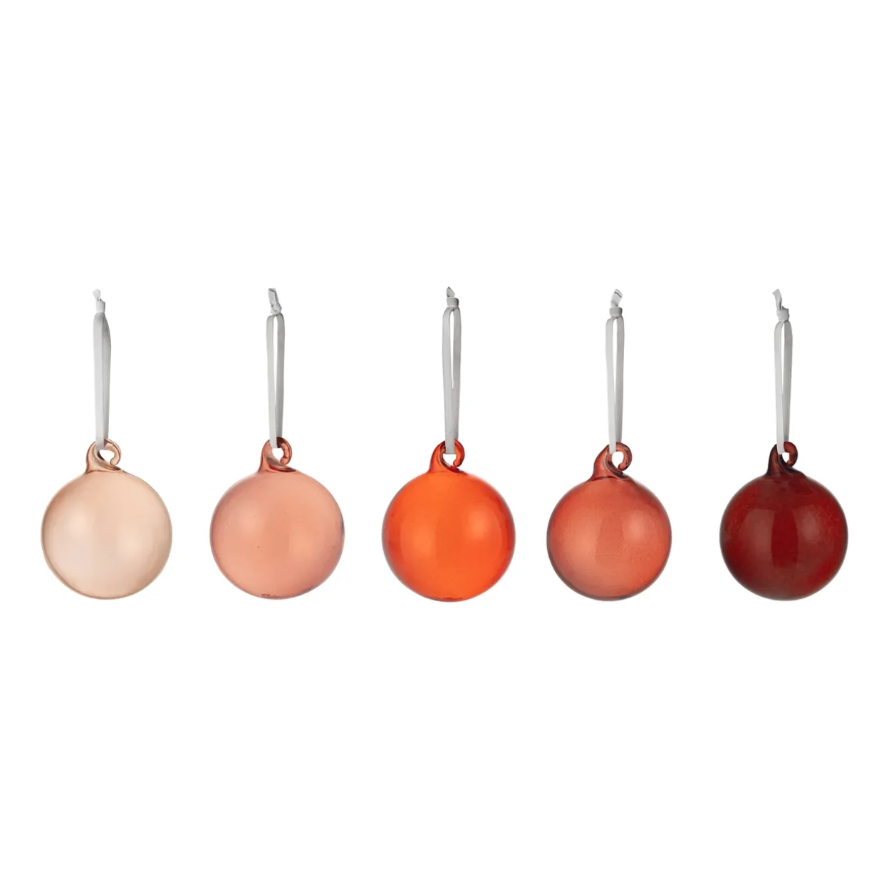 Glaskula 40mm röd 5st