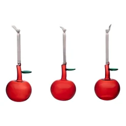 Glasäpple röd 3st