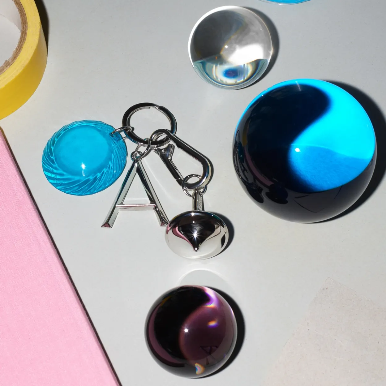 Glassfär 5cm elektrisk blå