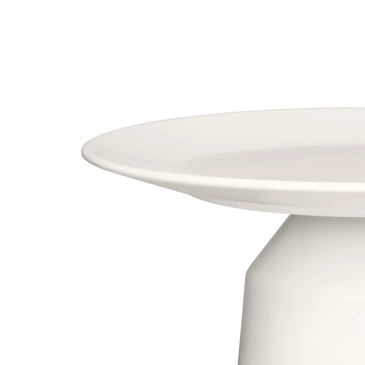 Högt serveringsfat 24x14 cm vit