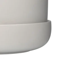 Kruka med Fat ljusgrå M