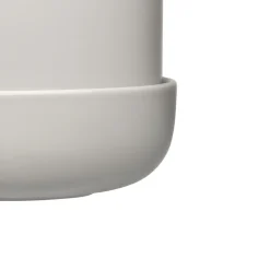 Kruka med Fat ljusgrå S