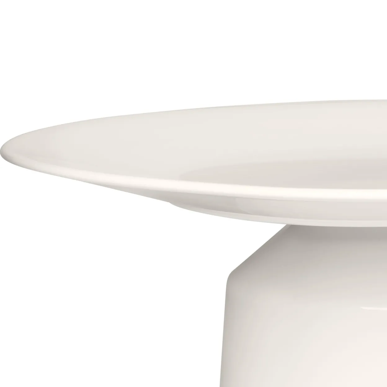 Lågt serveringsfat 30x9,5cm vit