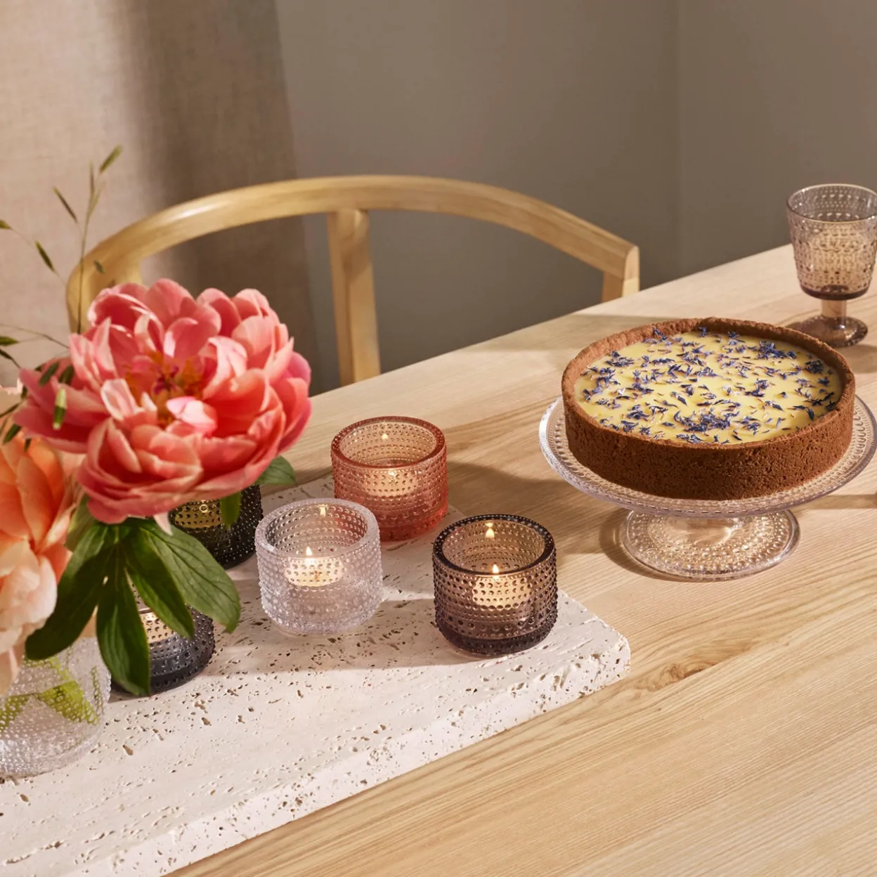 Ljuslykta 64mm linne