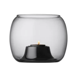 Ljuslykta 141x115mm grå