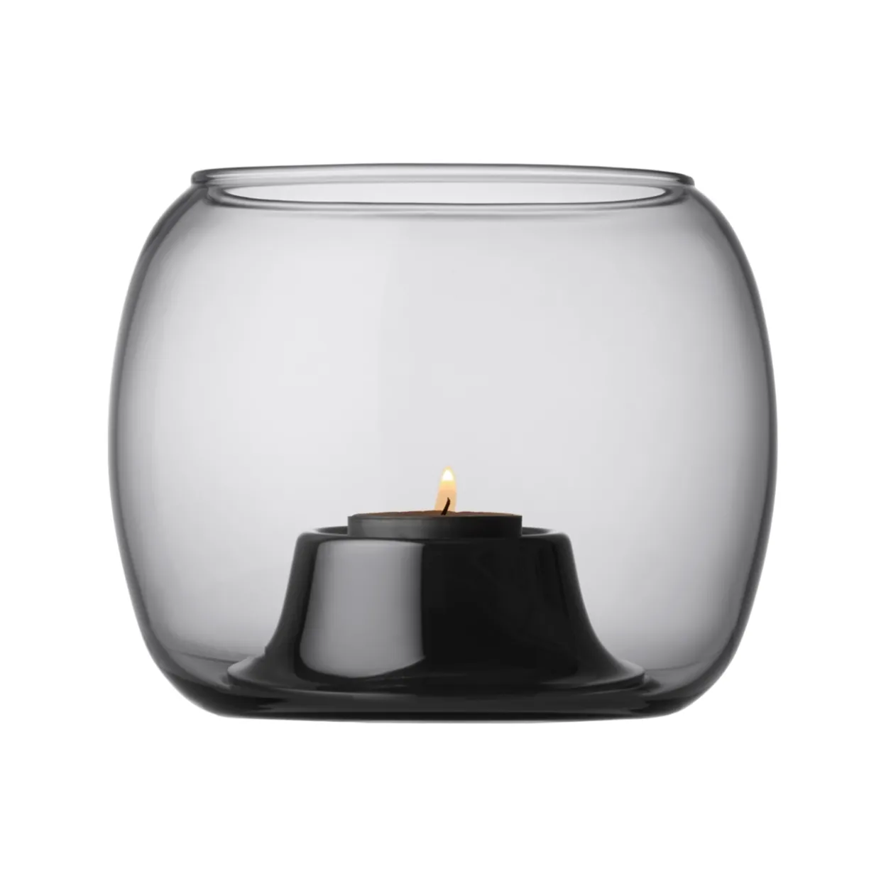 Ljuslykta 141x115mm grå