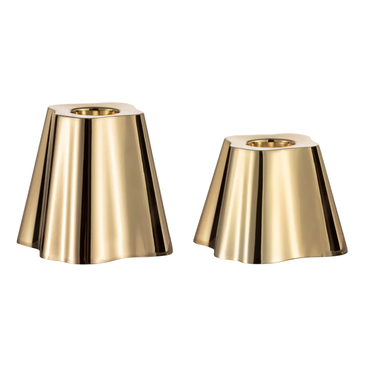 ljusstake 50+65mm mässing 2set