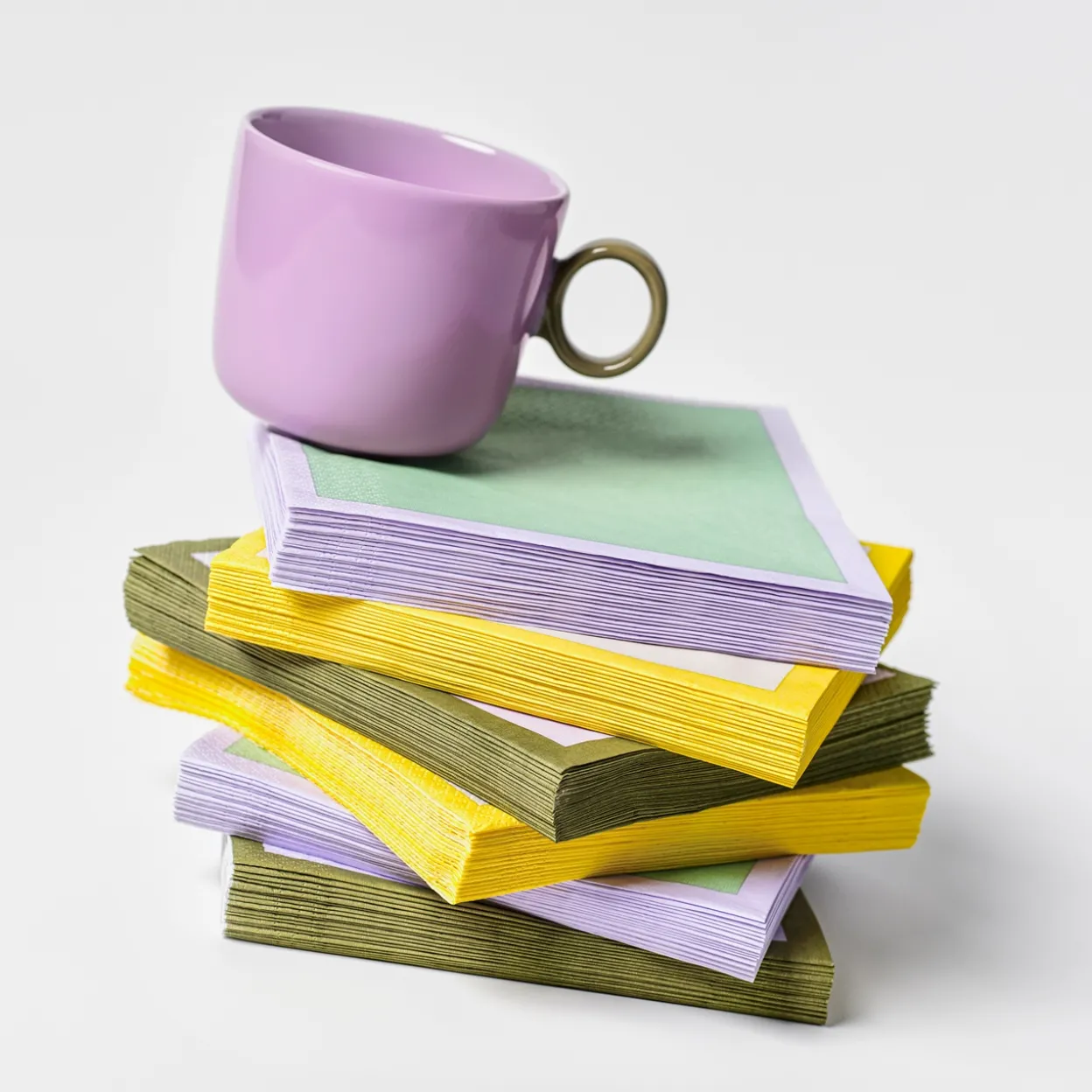 Pappersservett 33x33cm beige-gul