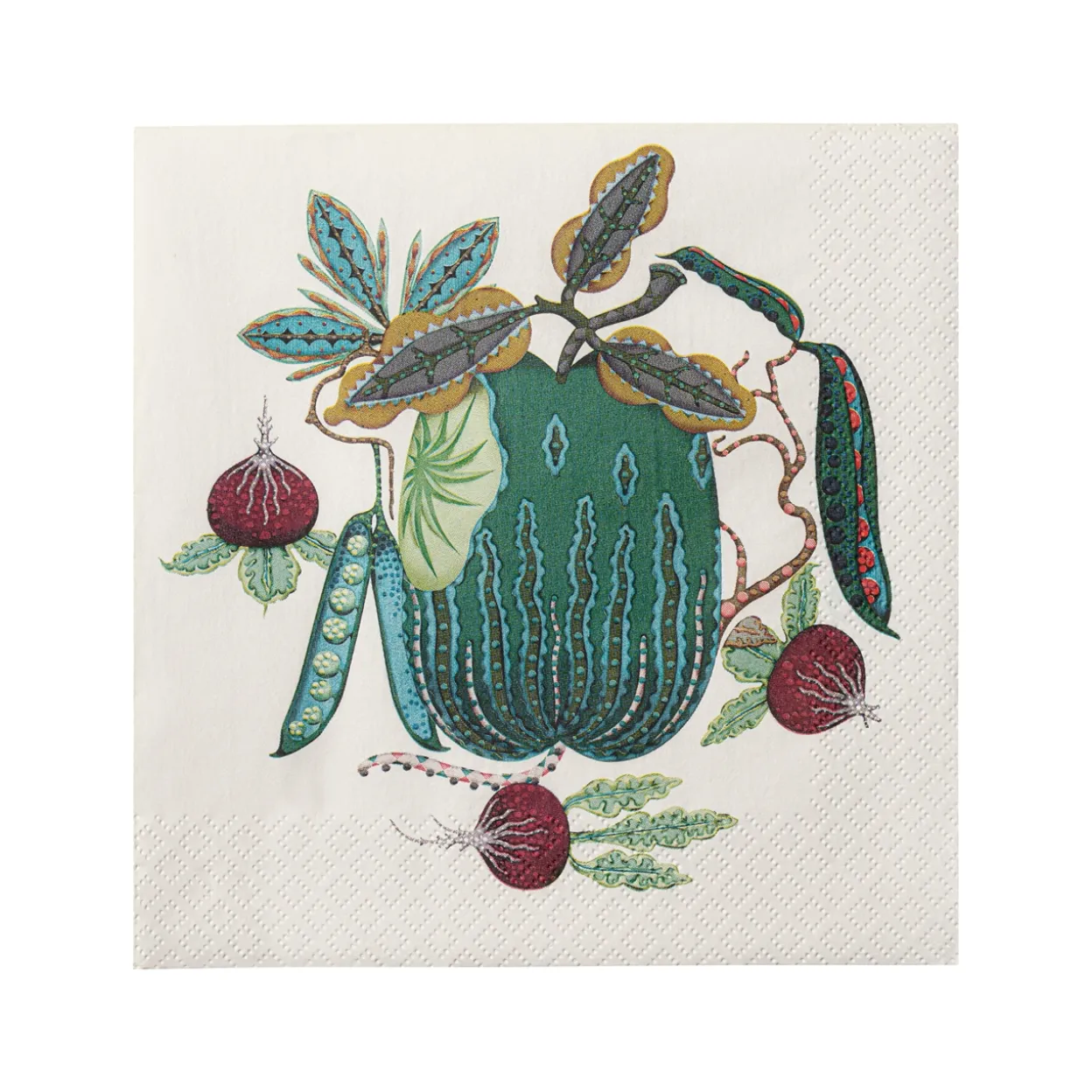 Pappersservett 33x33cm grön