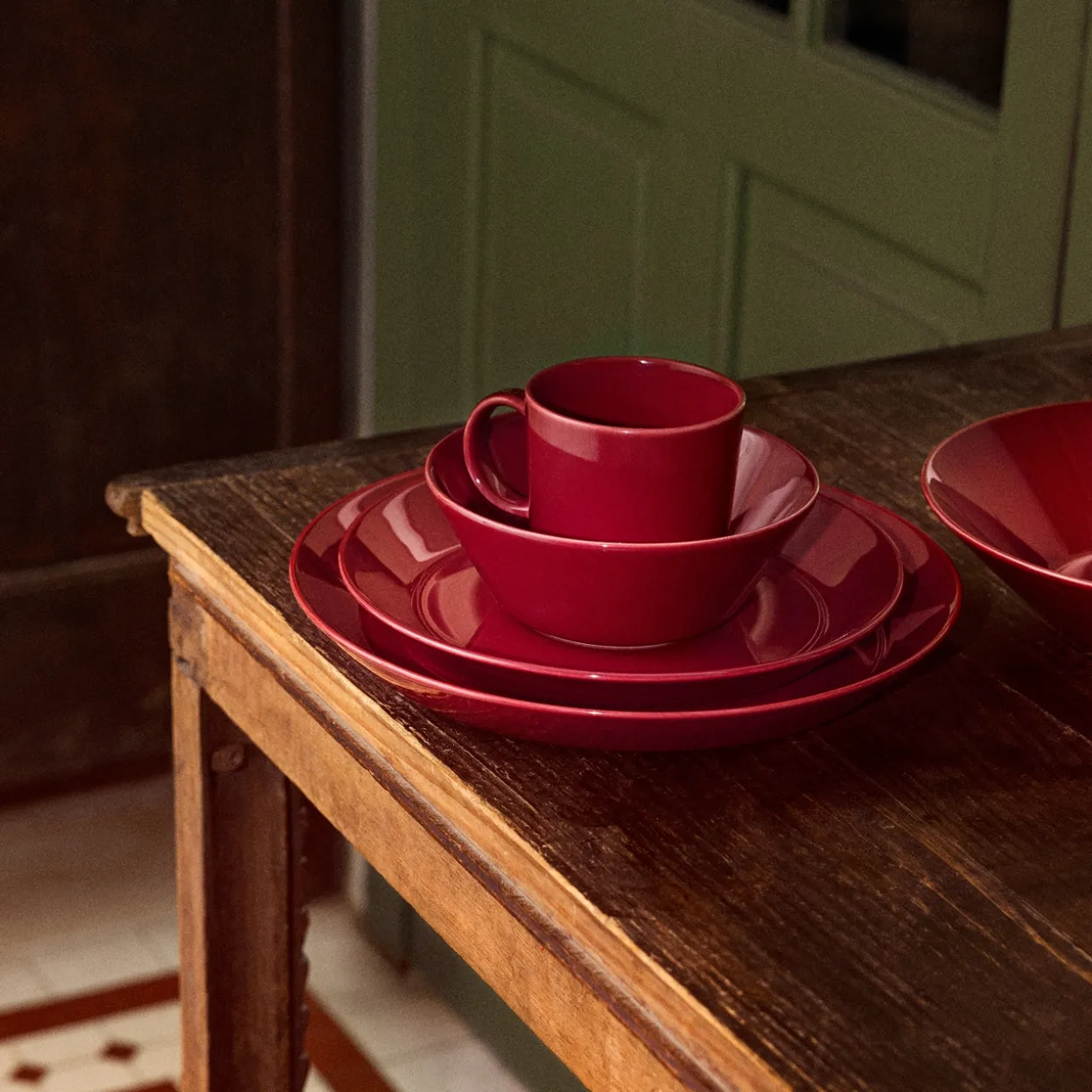 Tallrik 21 cm körsbär