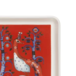 Tallrik kvadrat 12x12cm röd