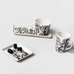 Tallrik rektangulär 12x24cm svart