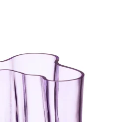 Vas 140mm ljus lila träform