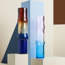 Vas 90x450mm ökensand-klar-ultramarin blå