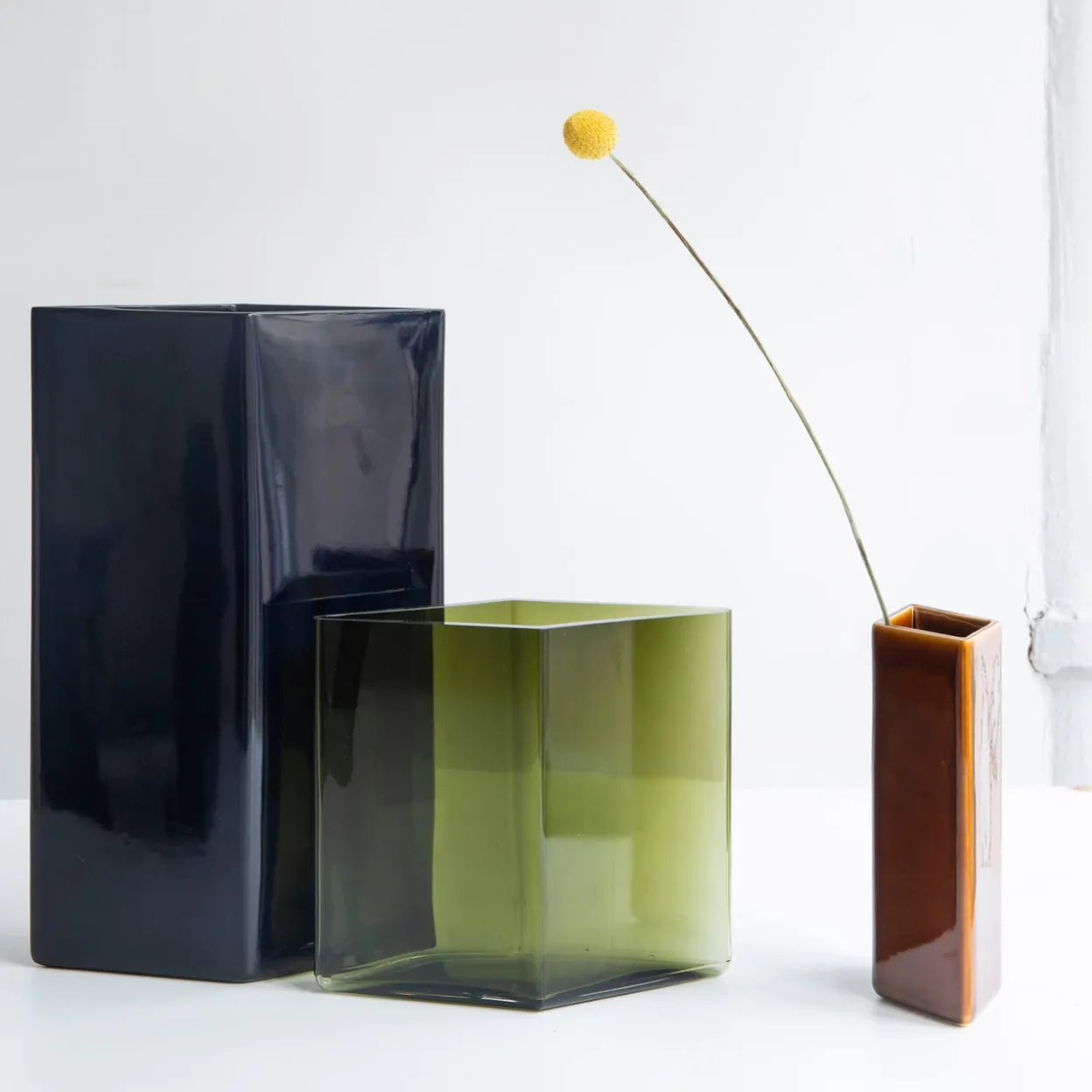 Vas 205x180mm moss grön