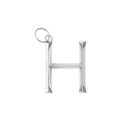 Väsksmycke bokstav H 5cm metall
